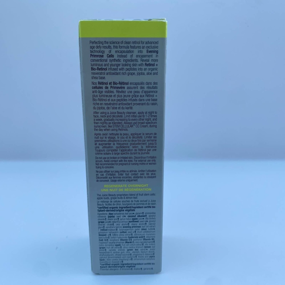 Juice Beauty Stem Cellular Anti-Wrinkle Retinol Overnight Serum 30ml 1 Fl oz - Picture 4 of 6